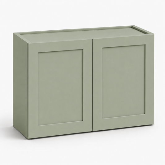 Sage Green Shaker 21″ H Double Doors Bridge Cabinet