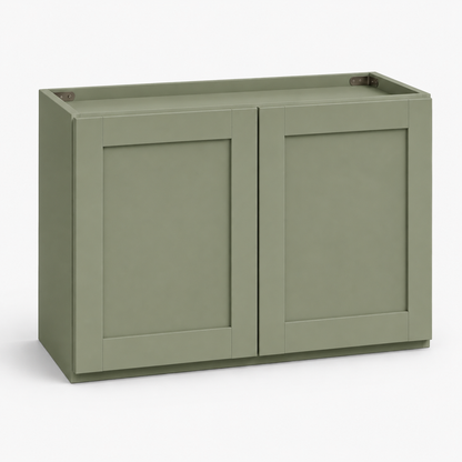 Sage Green  Refrigerator Wall Cabinet – 36"W × 24"D – Double Door