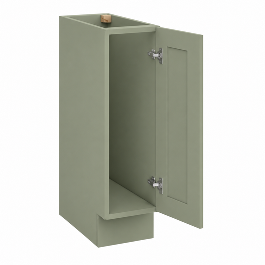 Sage Green Shaker 9"W Tray Base Cabinet