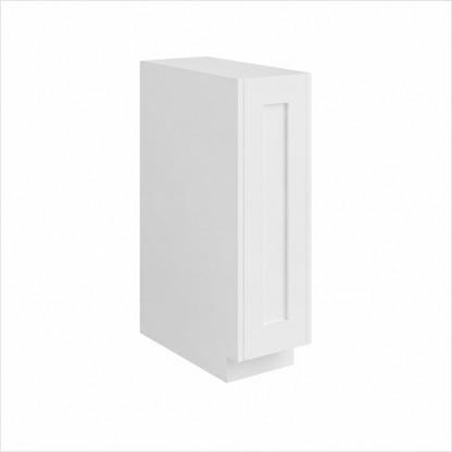 White Shaker Spice Pull Base Cabinet