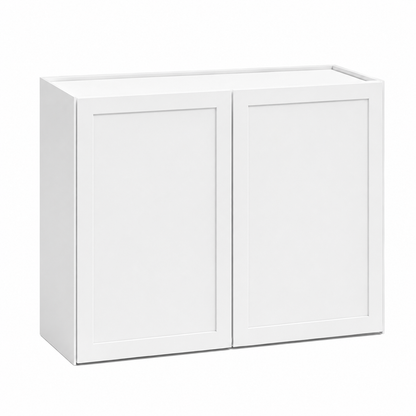 Slim Shaker White 24″ H Double Doors Bridge Cabinet