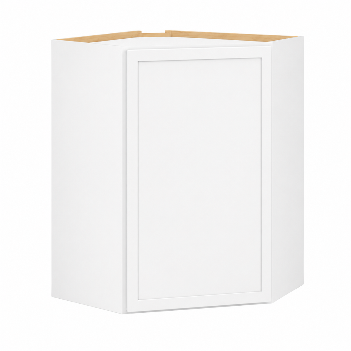 Slim White Shaker Wall Diagonal Corner Cabinet – 24