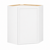 Slim White Shaker Wall Diagonal Corner Cabinet – 24
