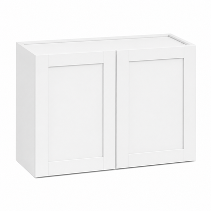 White Shaker 18″ H Double Doors Bridge Cabinet