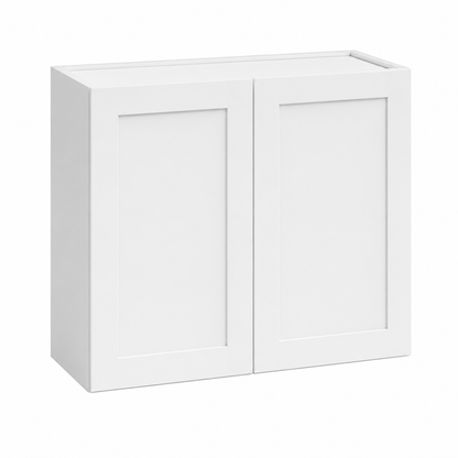 White Shaker 24″ H Double Doors Bridge Cabinet