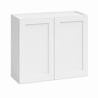 White Shaker 24″ H Double Doors Bridge Cabinet