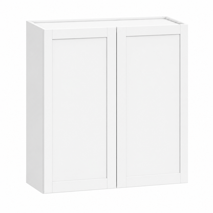White Shaker 42″ H Double Door Wall Cabinet