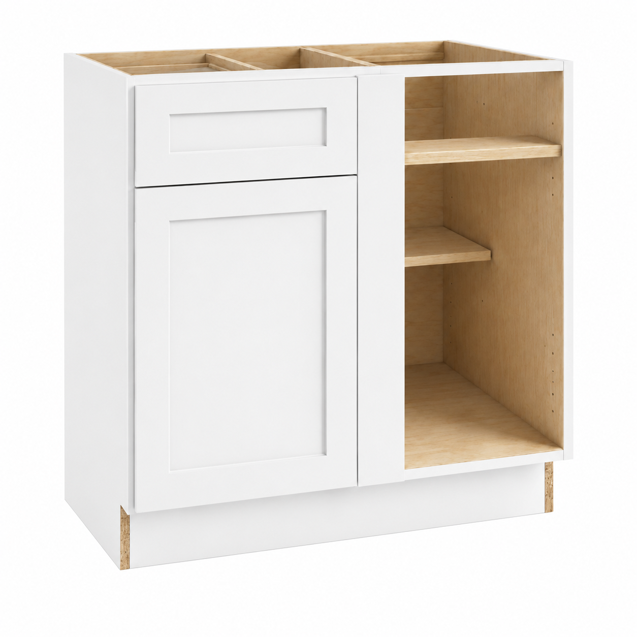 White Shaker Blind Corner Base Cabinet (L/R interchangeable)