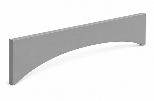 Gray Shaker Arched Valance
