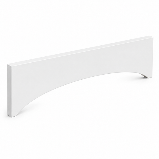 White Shaker Arched Valance