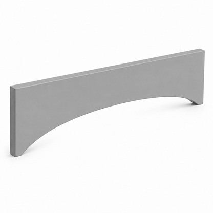 Gray Shaker Arched Valance