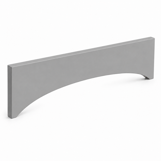 Gray Shaker Arched Valance