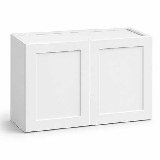 White Shaker 21″ H Double Doors Bridge Cabinet