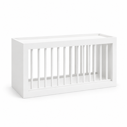 Slim White Shaker Wall Plate Rack Cabinet - 30"W x 15"H x 12"D