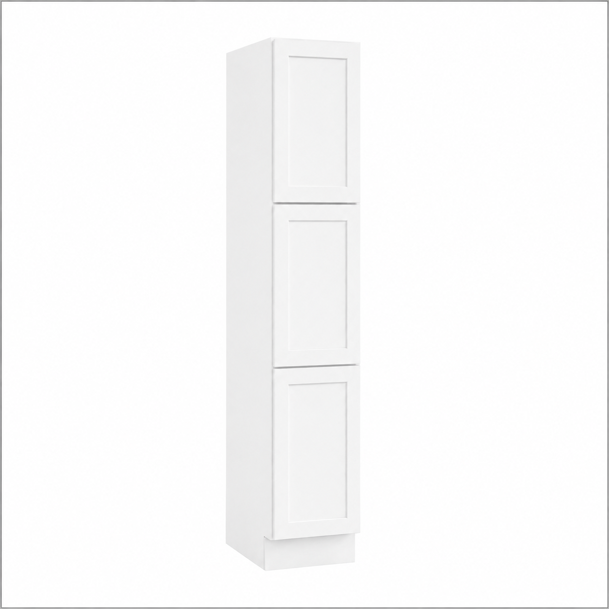 White Shaker 18”W Utility Pantry Cabinet with 2 Doors